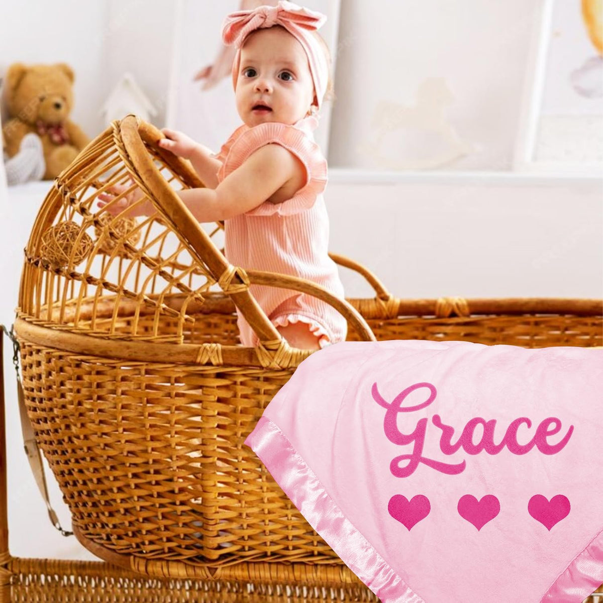 Mantas Personalizadas para Bebé | Suaves e Hipoalergénicas  Personalizadas