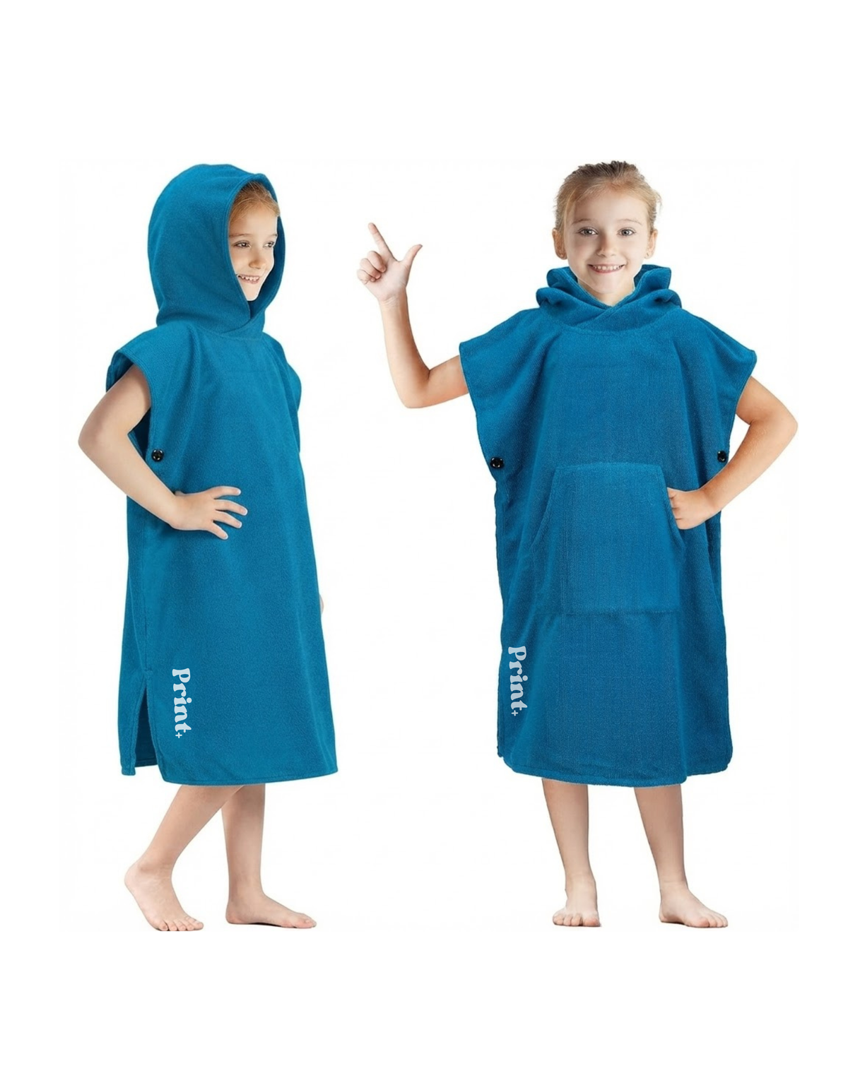 Poncho Toalla con Capucha Personalizado para Niños | Toalla Cambiador con Nombre  Estampado para Playa y Piscina