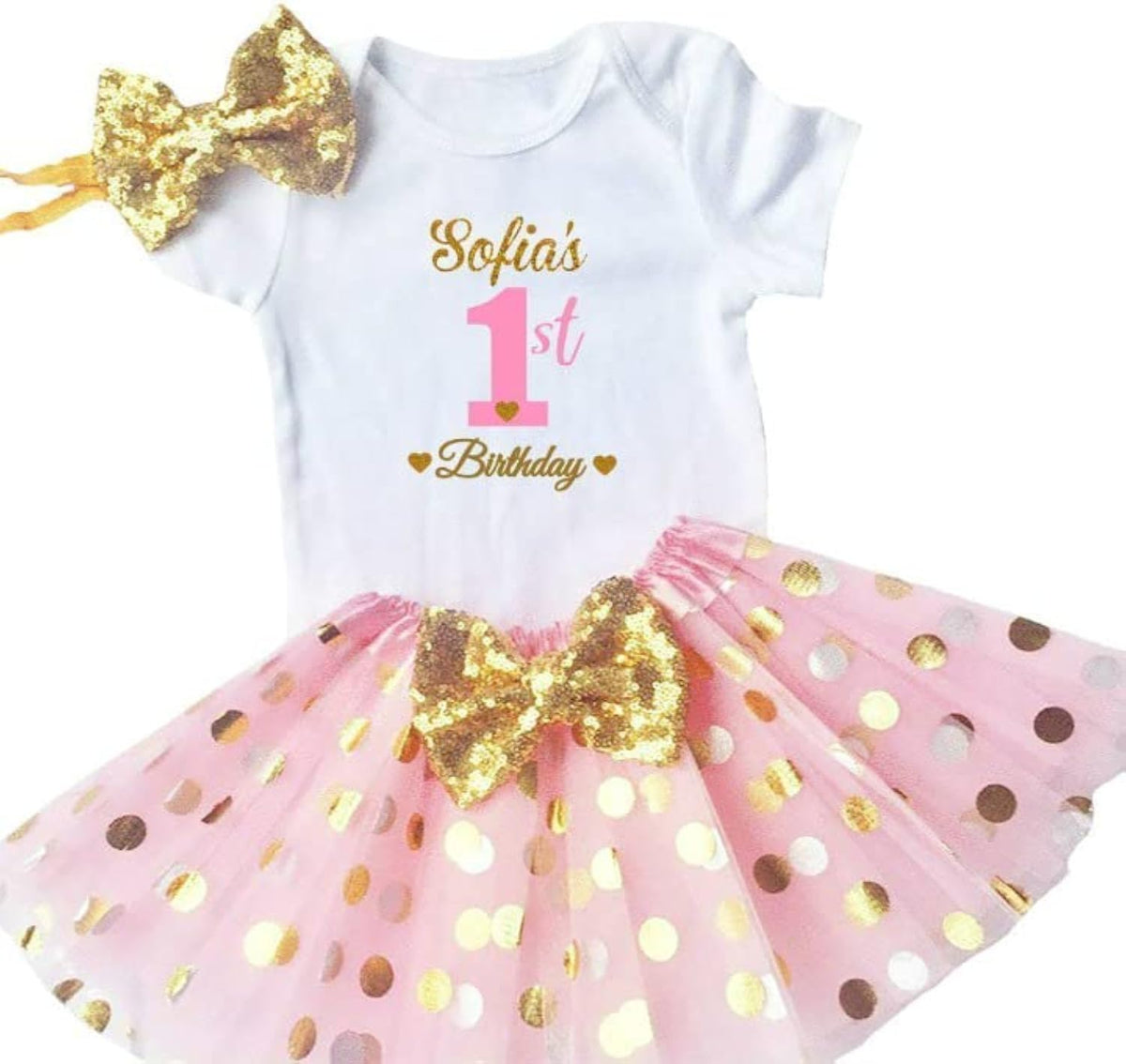 Set de Cumpleaños Personalizado: Body o T-shirt, Falda Tutú y Cintillo | Temática de tu preferencia