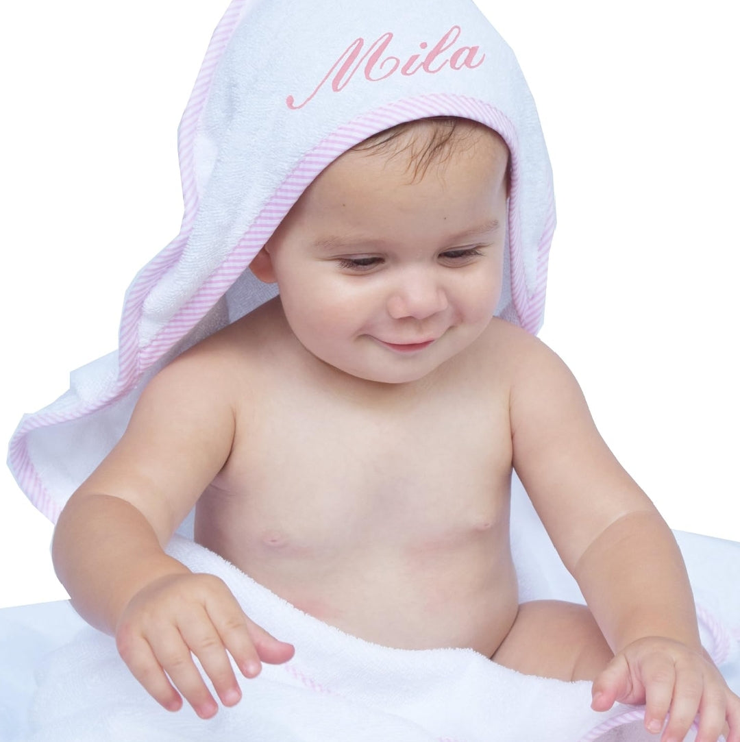 ¡El Regalo Perfecto! Toalla de Baño Personalizada con Nombre para Bebé