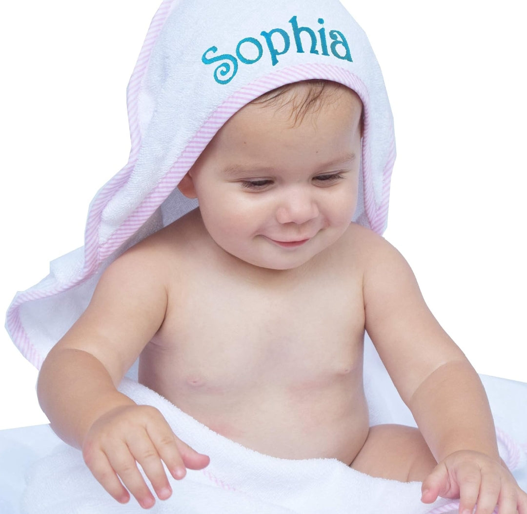 ¡El Regalo Perfecto! Toalla de Baño Personalizada con Nombre para Bebé