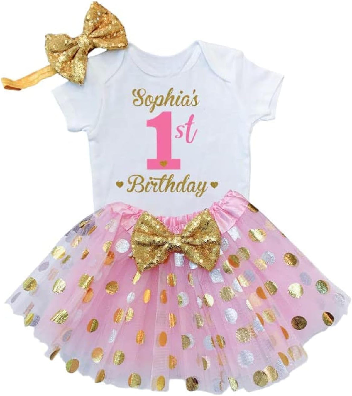 Set de Cumpleaños Personalizado: Body o T-shirt, Falda Tutú y Cintillo | Temática de tu preferencia