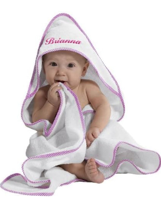 ¡El Regalo Perfecto! Toalla de Baño Personalizada con Nombre para Bebé